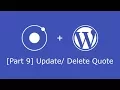 Wordpress Rest API and Ionic 3 CRUD 9 - Updating and Deleting Quote