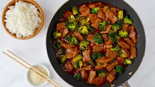 Beef vegetable stir fry. 