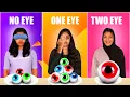 Download Lagu NO EYES Vs ONE EYE Vs TWO EYES CHALLENGE 🤩 | EXTREME FUNNY FOOD CHALLENGE | PULLOTHI