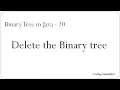 Binary Tree in Java - 20 Delete the Binary Tree