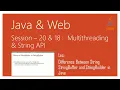 Difference Between String StringBuffer and StringBuilder in Java
