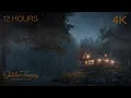 Lagu Deep Sleep Thunderstorm: 12 Hours of Rain \u0026 Thunder Sounds at Night by the Lake | RELAX | STUDY