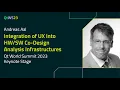 Integration of UX Into Co-Design Analysis Infrastructures with Andreas Aal
