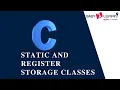 Static and Register Storage Classes