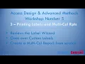 Microsoft Access VBA Design and Advanced Methods Workshop 5 - learn Microsoft