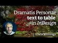 Text to Table in InDesign