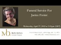 Funeral Service for Janice Foster