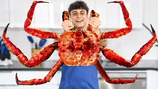 طبخت سلطعون ملك ألاسكا العملاق دندنها