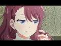 Anime cute girl cuddling her hair gif
