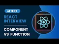 React Interview Question in Hindi Component vs function in React