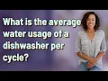What is the average water usage of a dishwasher per cycle
