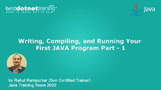 Java Tutorial For Beginners Writing a Java Program use Notepad Compiling Running - Part