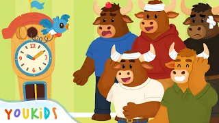 Tick Tock to the Bus! | Hickory Dickory Dock 🕐🚌| Baby Shark's Fun Song Mashup | YouKids