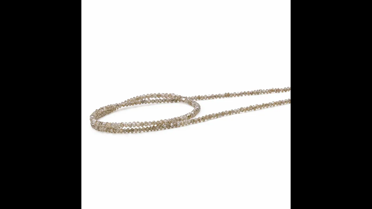 Light Brown Diamond 1.50mm to 2.50mm Rondelle Faceted Beads (16 Inch)