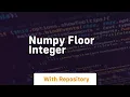 numpy floor integer