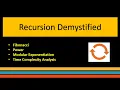 Recursion Analysis Time Complexity Python Coding