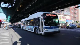 MTA Bus on the Q32 to Penn Station at Roosevelt Av 75th St Post-QBNR