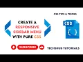 Create a Responsive Sidebar Menu with Pure CSS Step-by-Step Guide
