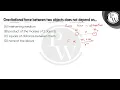 Gravitational force between two objects does not depend on