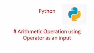 Python Arithmetic operator programming Using Operator as an user input if elif else statement