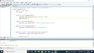 Object Oriented Programming in Java Static and non static methods and variables