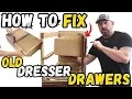 How to Fix Old Dresser Drawers Sticking Misaligned Broken Tracks Stops Repaired