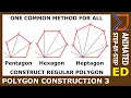 How to Draw a Regular Polygon Geometric Drawing Engineering Drawing