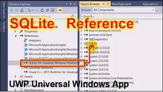 UWP Install SQLite for Universal Windows Platform Reference is not visible