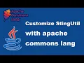 customize a StringUtil class using Apache Commons Lang in Java
