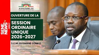 DIRECT ASSEMBLEE NATIONALE: OUVERTURE DE LA SESSION ORDINAIRE UNIQUE DE L’ANNÉE 2026-2027.