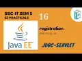 Enterprise Java Tutorial Create a registration servlet in Java using JDBC