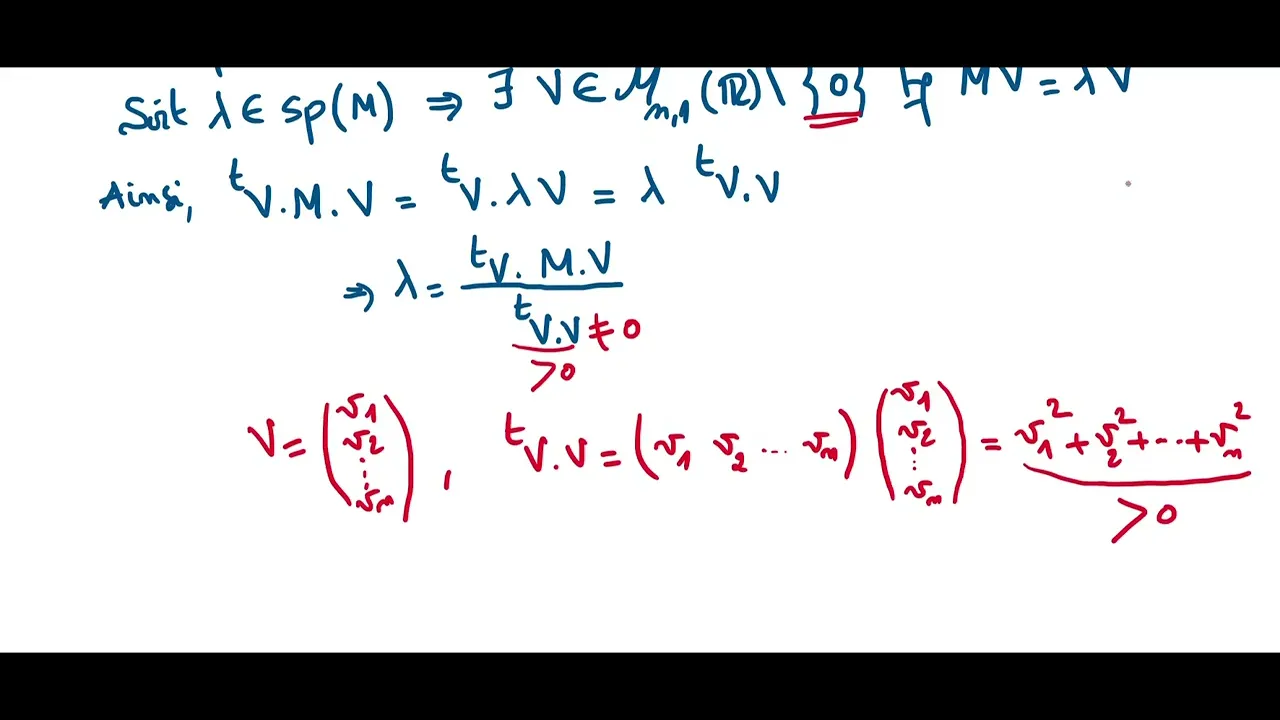 Exercice sur les matrices symétriques définies positives en utilisant le théorème spectral(Partie 1)