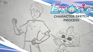 Emosio Sketch Timelapse: The Birth of Snow Lions Suno & Snowly! 🎨✨