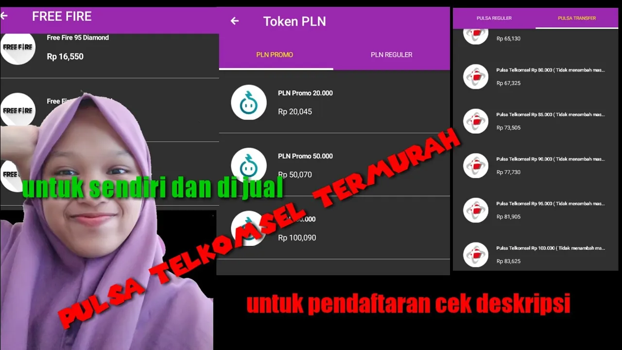 cara membeli pulsa di aplikasi buka lapak dengan harga lebih murah.. 