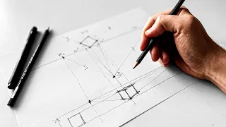 How to Draw PERSPECTIVE from a Plan in 4 Minutes