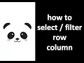 Pandas Tutorial Select Filter Row or Column from dataframe