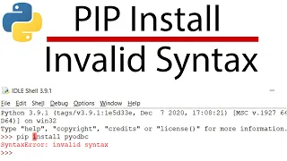 PIP Install Invalid Syntax - PIP Syntax Error