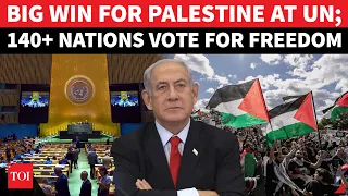 palestine is victorious unga erupts in applause after 142 nations shock israel with yes vote