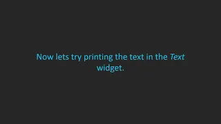 TkInter s Text and Entry Widgets