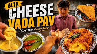 ₹100 Ka ULTA CHEESE VADA PAV 😱🧀 | Crispy Bahar, Cheesy Andar!