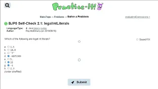 Java Practice-it Introduction to Java Programming Self-Check 2 1 legalIntLiterals