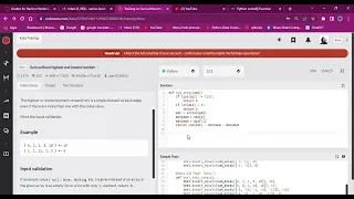 Training on Sum without highest and lowest number Codewars
