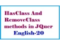 HasClass And RemoveClass methods in JQuery English 20-vlr training