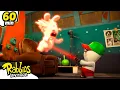 Lagu Mad Rabbid is in trouble! | RABBIDS INVASION | 1H New compilation | Cartoon for kids