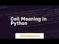 ceil meaning in python
