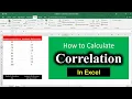 How to Calculate Correlation in Excel Correlation in Excel Pearson s Correlation