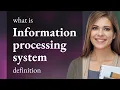 Information processing system definition of INFORMATION PROCESSING SYSTEM