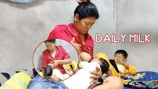 how to breastfeeding newborn baby daily breastfeeding 18 days old episode 167