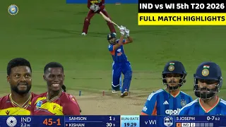 India vs Westindies 5th T20 FULL HIGHLIGHTS 2026 | IND vs WI 5th T20 Full Match Highlights 2026