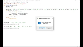 GPA Calculator Program in Python